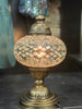 P. 6 Inch Mosaic Table Lamp - Clear Cut Glass Middle