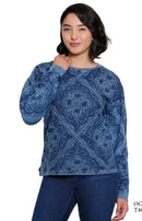 Knit Embroidered LS Top