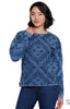 Knit Embroidered LS Top