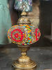 T. 6 Inch Mosaic Table Lamp - Red Circle