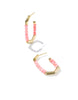 Sylvia Hoop Earrings- Pink Chalcedony