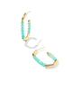 Sylvia Hoop Earrings- Teal Amazonite