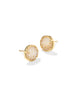 Sand Dollar Stud Earring- Gold MOP