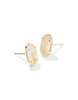 Grayson Stone Earring- Gold Iridescent Abalone