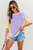 Purple Color Block Top