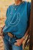Blue Horseshoe Top