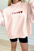 Apricot Pink Heart Sweatshirt