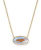 Elisa Short Pendant- Gold Dichroic Glass