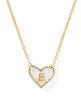 Heart Letter Pendant Gold MOP- B