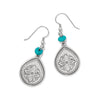 Mosaic Horizon Turquoise French Wire Earrings