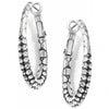 Pebble Pave Oval Hoop Earrings