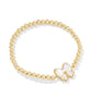 Haley Bow Stretch Bracelet- Gold MOP