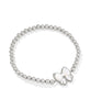 Haley Bow Stretch Bracelet- Silver MOP