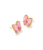 Haley Bow Earring- Gold Blush MOP