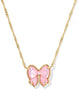 Haley Bow  Necklace- Gold Blush MOP