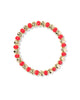 Daphne Enamel Stretch Bracelet- Gold & Red