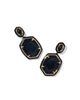 Daphne Gold Enamel Drop Earring- Black Agate