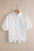White Little Stars Loose Fit Shirt