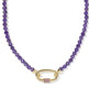 Emery Beaded Necklace- Purple Amethyst