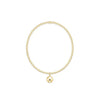 Classic Gold 3mm Bracelet - Classic Gold 10mm Charm