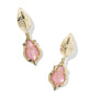 Adriana Scallop Huggie Earring- Light Pink