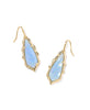 Adriana Scallop Frame Drop Earring- Sky Blue