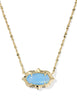 Elisa Scalloped Necklace- Sky Blue
