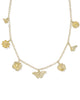Cailey Charm Necklace- Gold