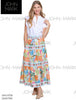 John Mark Floral Tiered Skirt