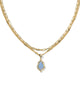 Adriana Scallop Necklace- Sky Blue