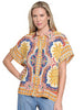 Scarf Print Poncho Top