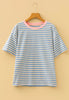 Sky Blue Stripe Top
