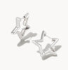Star Huggie Earrings - Silver
