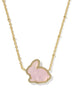 Bunny Short Pendant Gold- Pink
