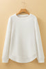 White Waffle Knit Top