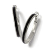 Interlok Noir Heirlom Black Hoop Earrings