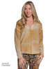 Reverse Print Cardigan  - Bronze