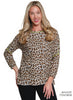 Reverse Print Animal Dolman