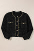 Black Shimmer Cardigan Jacket