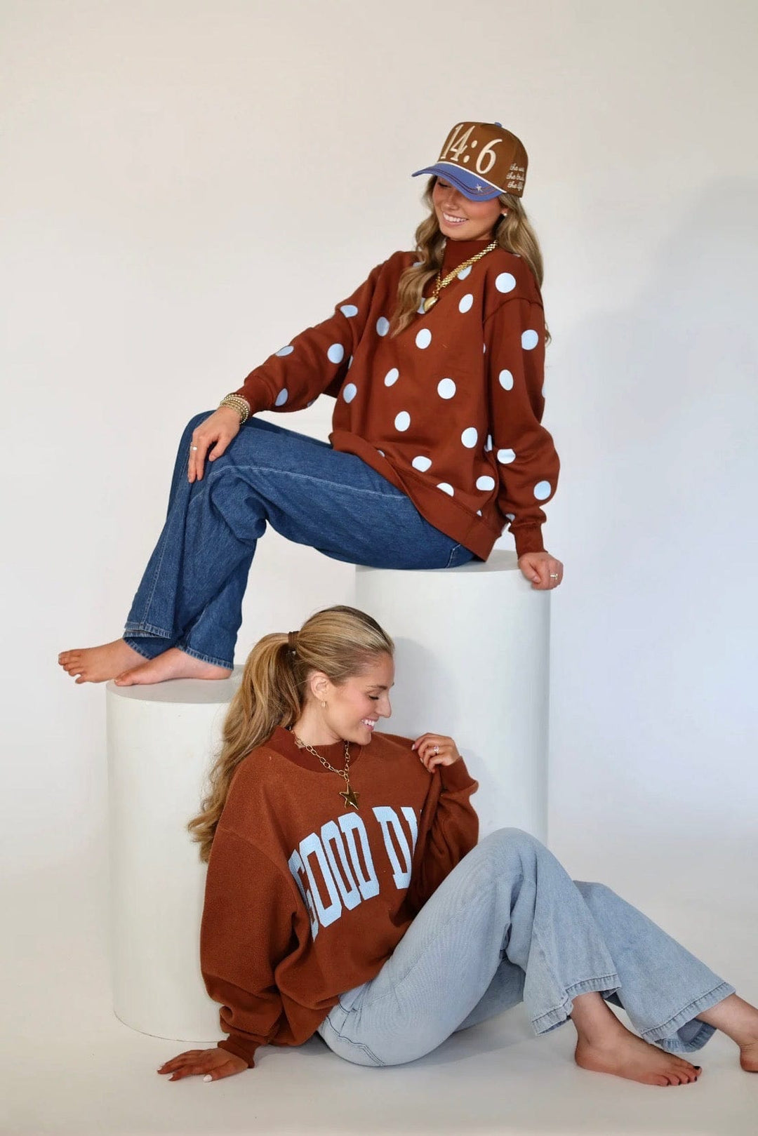 Good Day Reversible Mock Neck- Brown