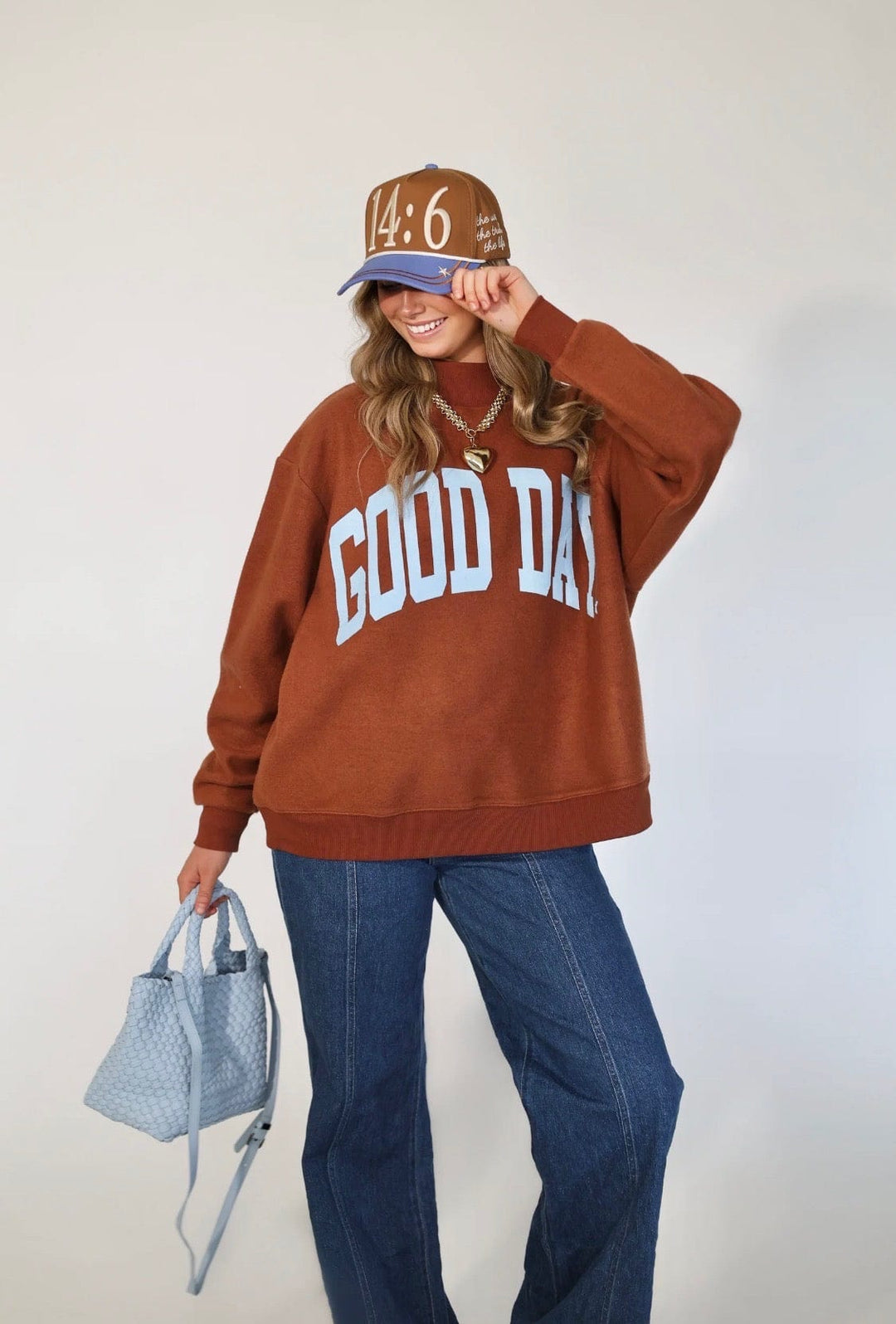 Good Day Reversible Mock Neck- Brown