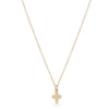 EGirl 14” Necklace - Signature Cross Small Gold Charm