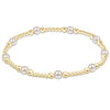 Classic Purpose Pattern 4mm Bead Bracelet - Pearl