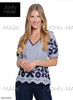 John Mark Floral Appliqué Blouse