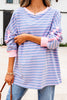 Oversized Purple & Pink Stripe Top