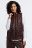 Billie Leather Vest - Chicory Coffee