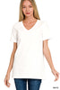 Basic White V-Neck