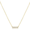 14k Gold Significance Bar Necklace - Five