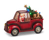 Santa & Dog Lighted Water Truck