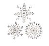 Clear Jeweled Snowflake Ornaments